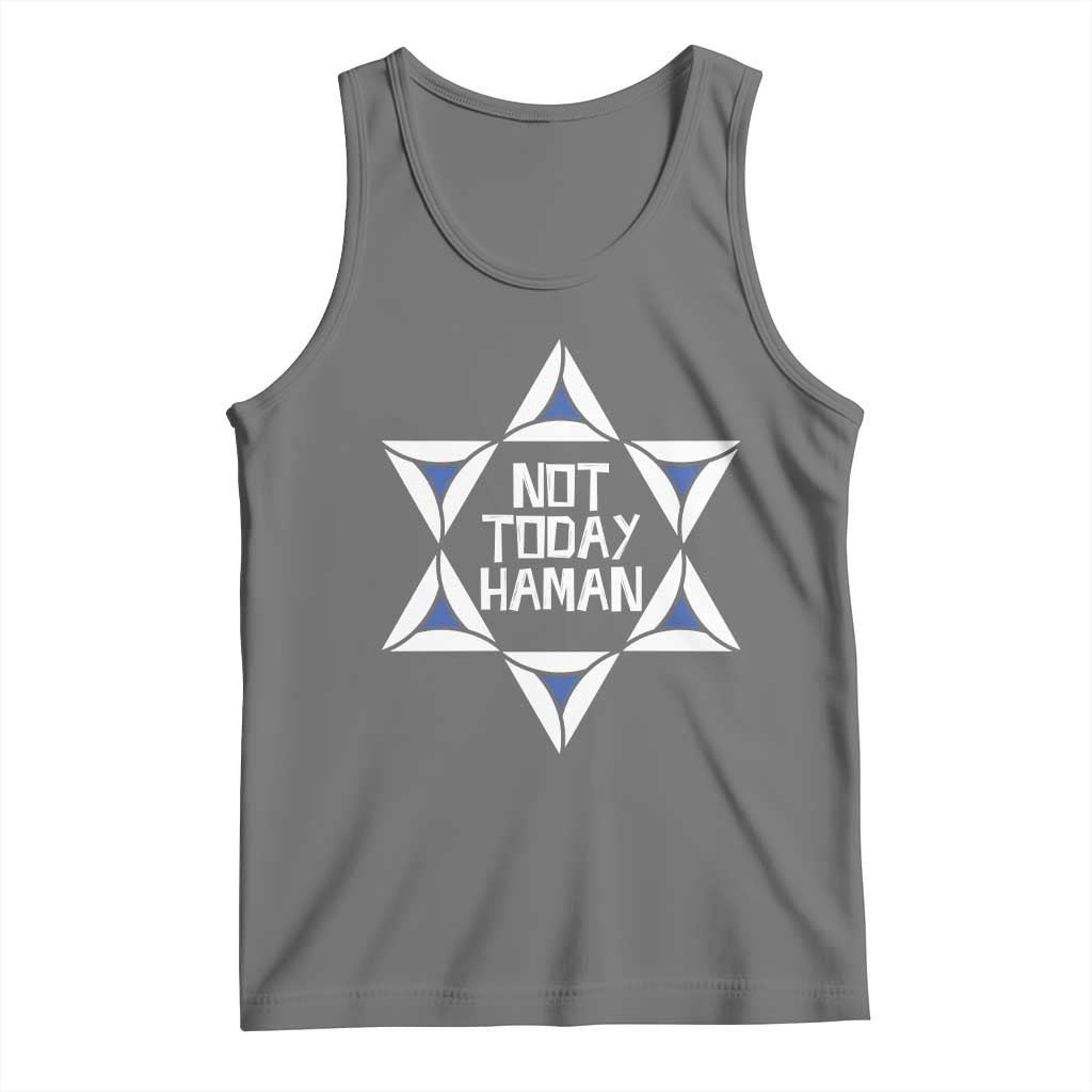 Not Today Haman Purim Tank Top Hamantash Jewish Star of David