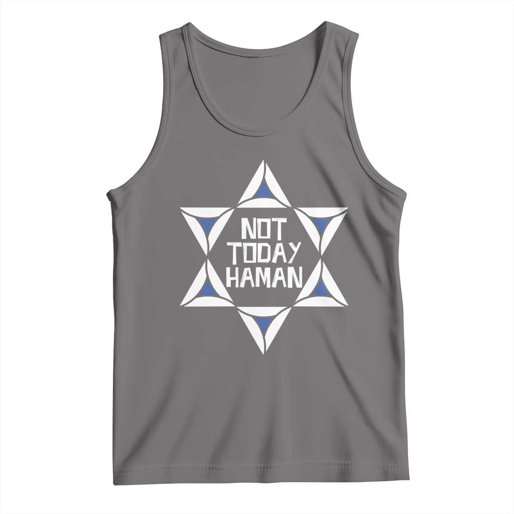 Not Today Haman Purim Tank Top Hamantash Jewish Star of David