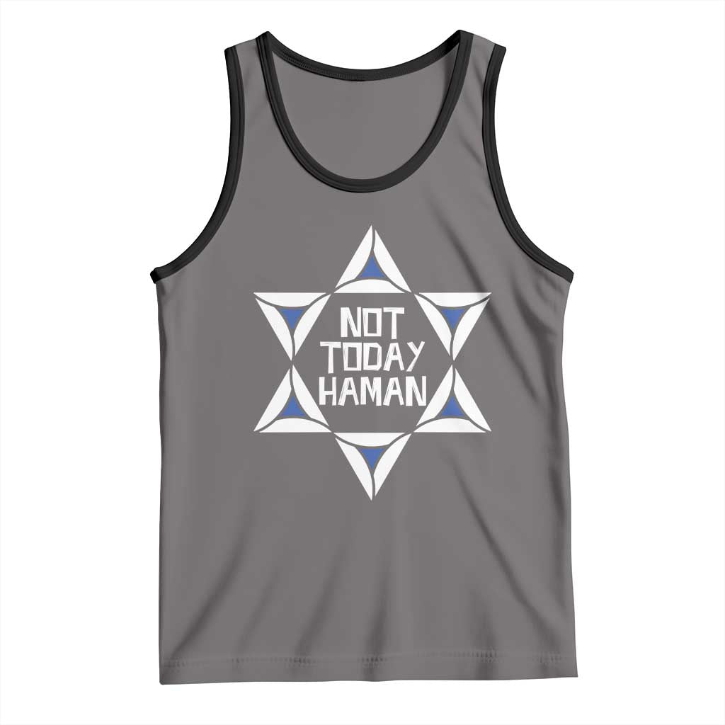 Not Today Haman Purim Tank Top Hamantash Jewish Star of David