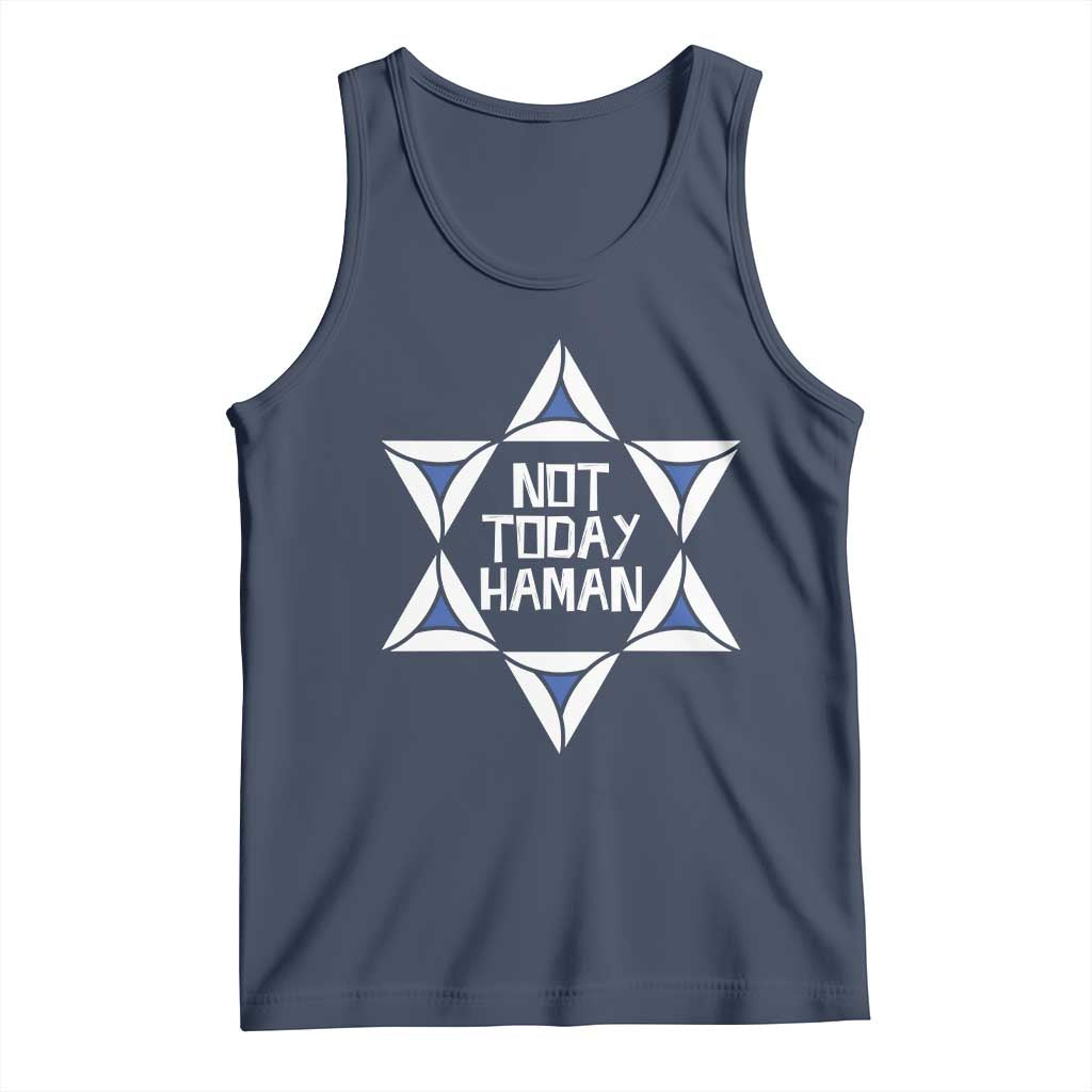 Not Today Haman Purim Tank Top Hamantash Jewish Star of David
