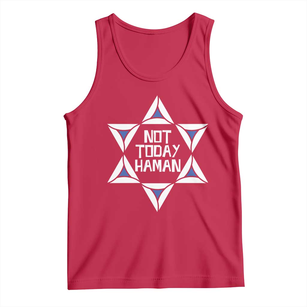 Not Today Haman Purim Tank Top Hamantash Jewish Star of David