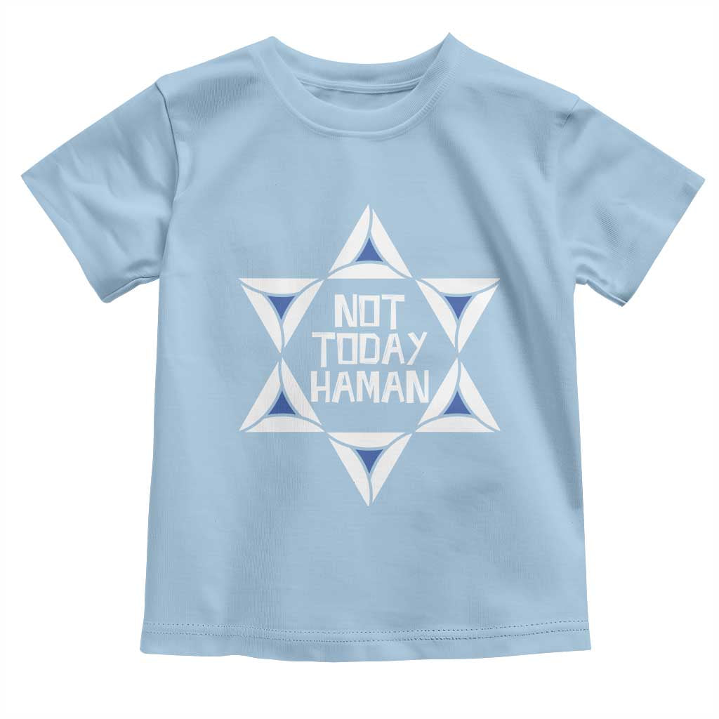Not Today Haman Purim Toddler T Shirt Hamantash Jewish Star of David