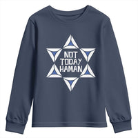 Not Today Haman Purim Youth Sweatshirt Hamantash Jewish Star of David