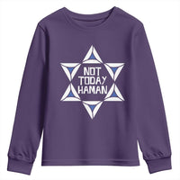 Not Today Haman Purim Youth Sweatshirt Hamantash Jewish Star of David