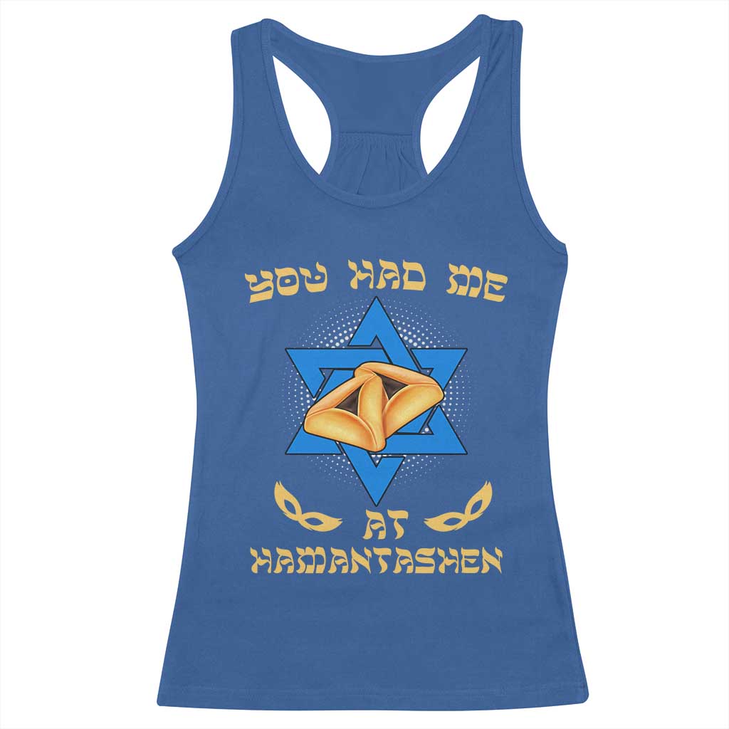 Funny Purim Racerback Tank Top You Had Me At Hamantash