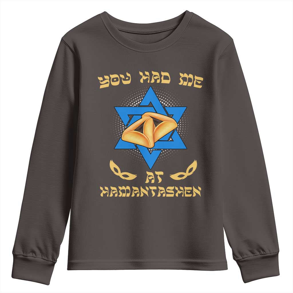 Funny Purim Youth Sweatshirt You Had Me At Hamantash