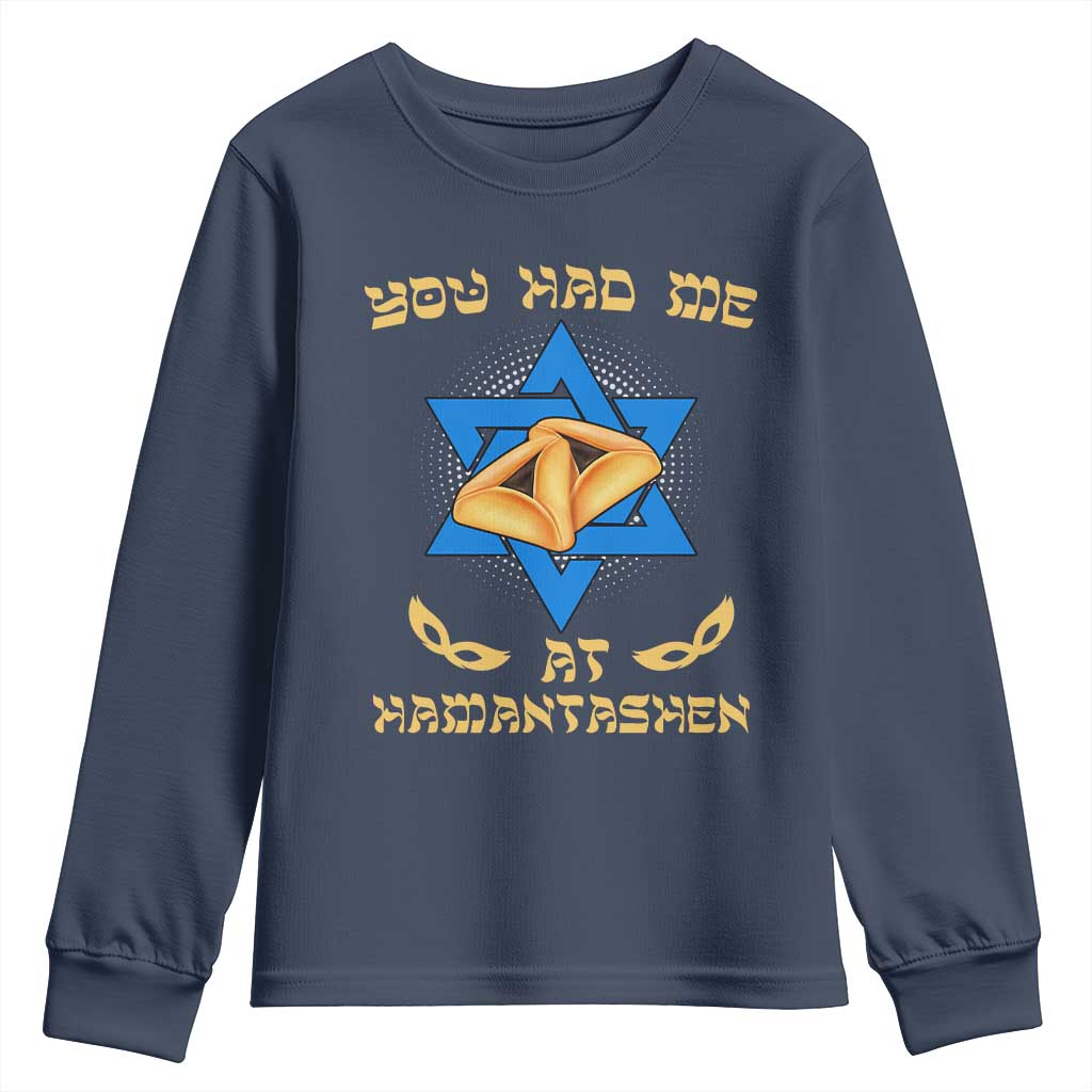 Funny Purim Youth Sweatshirt You Had Me At Hamantash