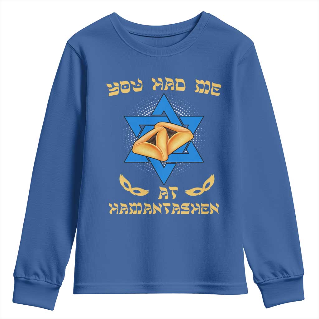 Funny Purim Youth Sweatshirt You Had Me At Hamantash