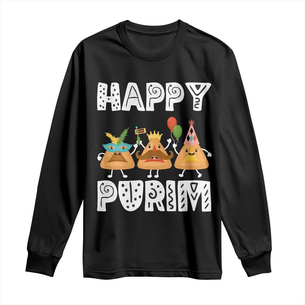 Happy Purim Funny Hamantash Long Sleeve Shirt