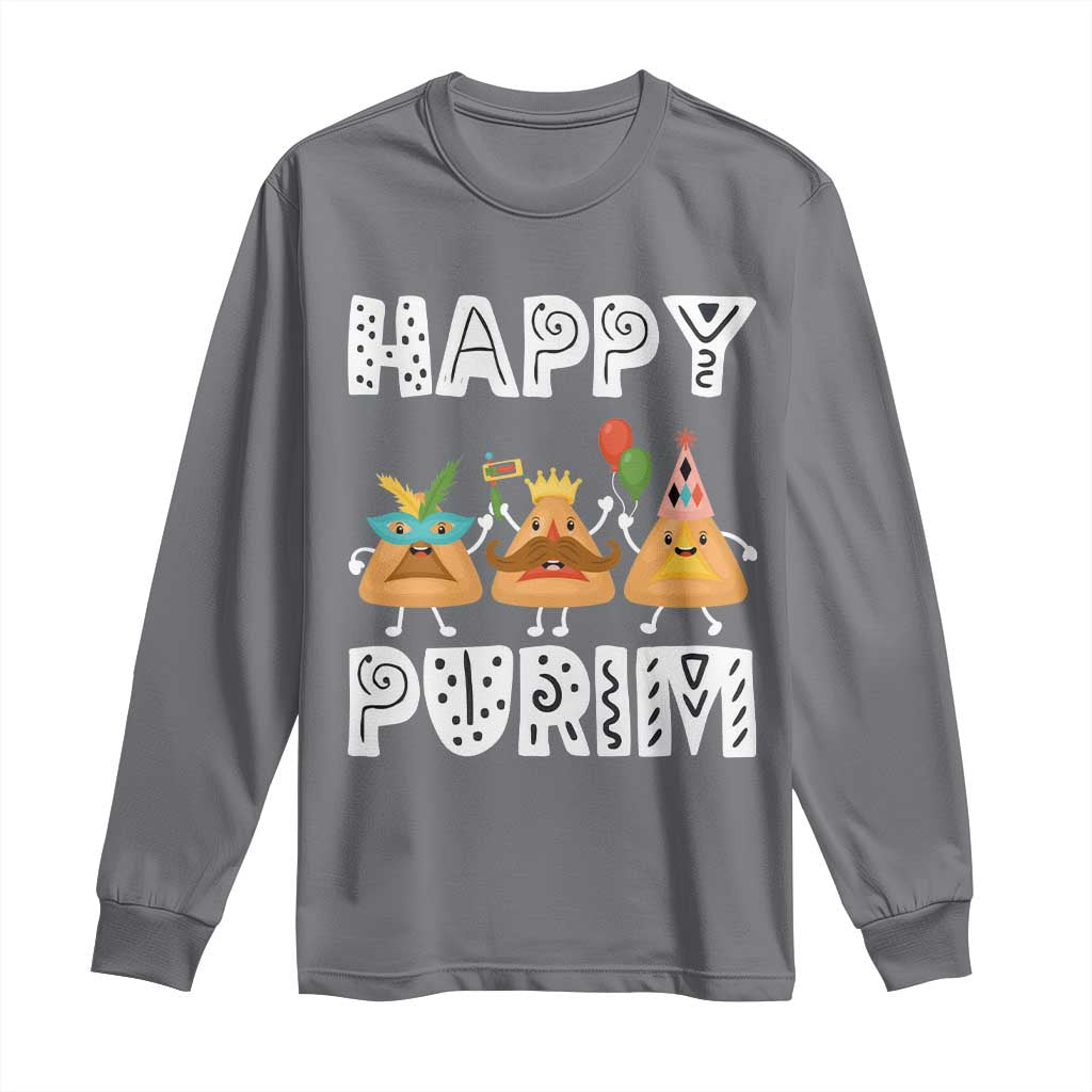 Happy Purim Funny Hamantash Long Sleeve Shirt
