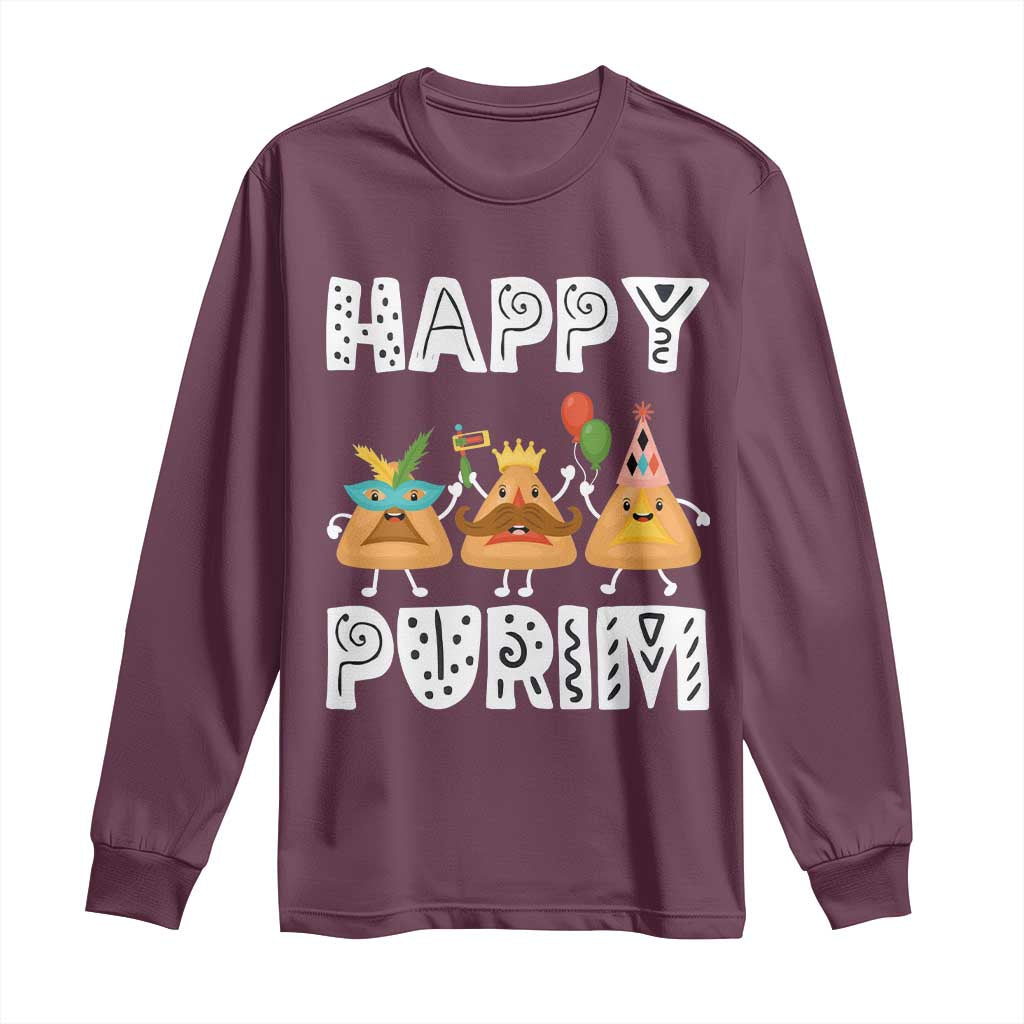 Happy Purim Funny Hamantash Long Sleeve Shirt