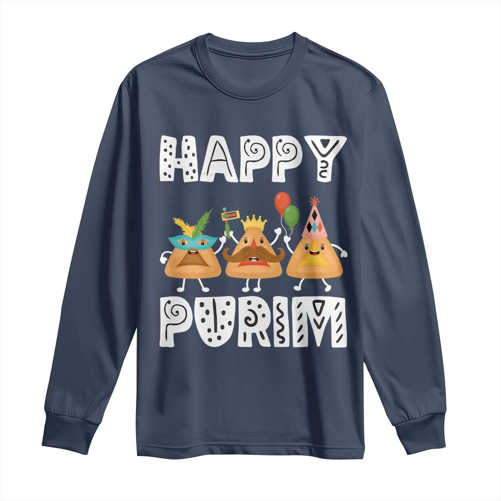 Happy Purim Funny Hamantash Long Sleeve Shirt