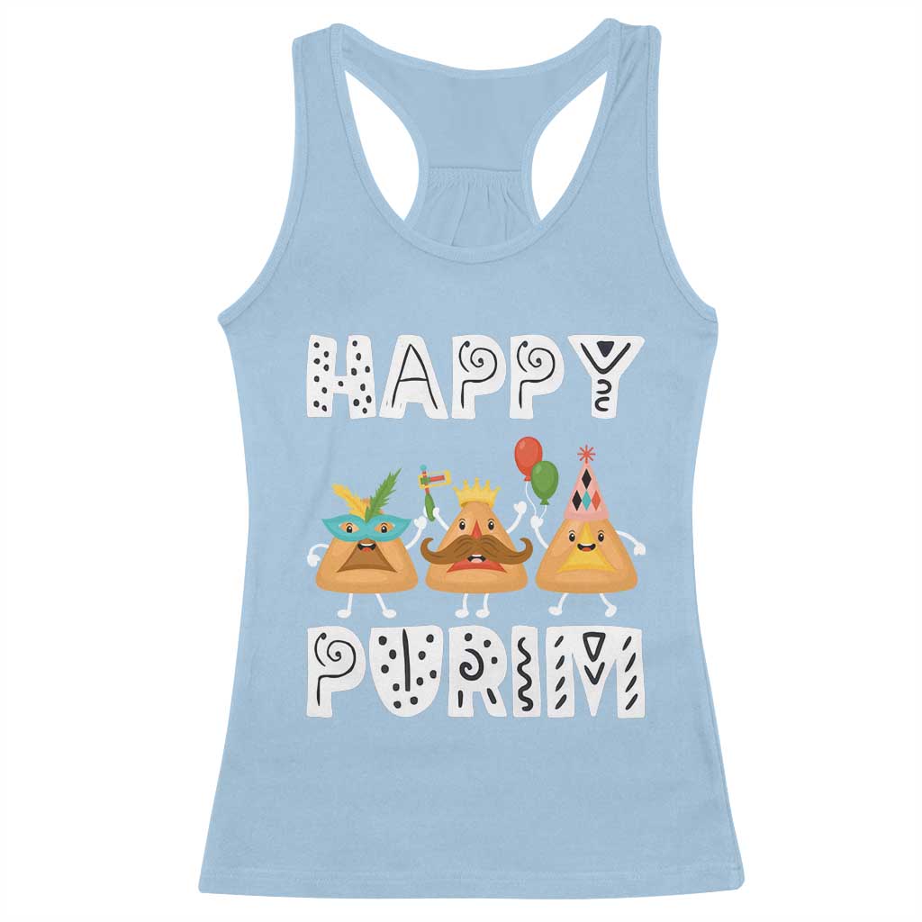 Happy Purim Funny Hamantash Racerback Tank Top