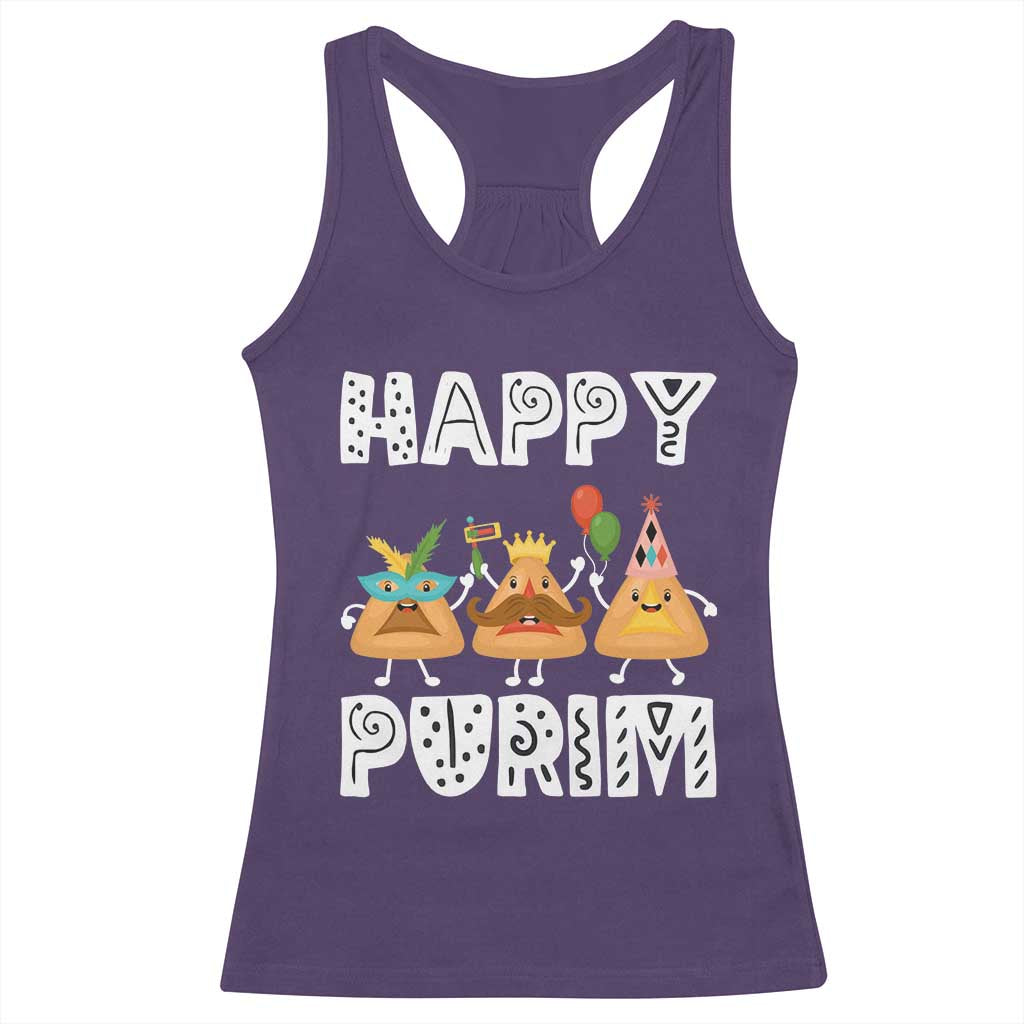 Happy Purim Funny Hamantash Racerback Tank Top