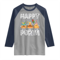 Happy Purim Funny Hamantash Raglan Shirt