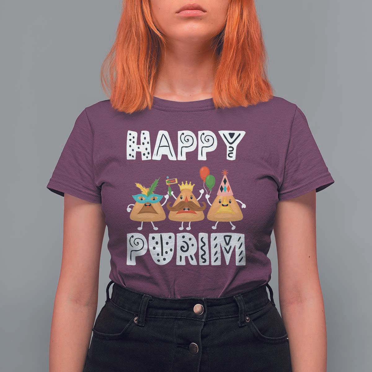 Happy Purim Funny Hamantash T Shirt For Women