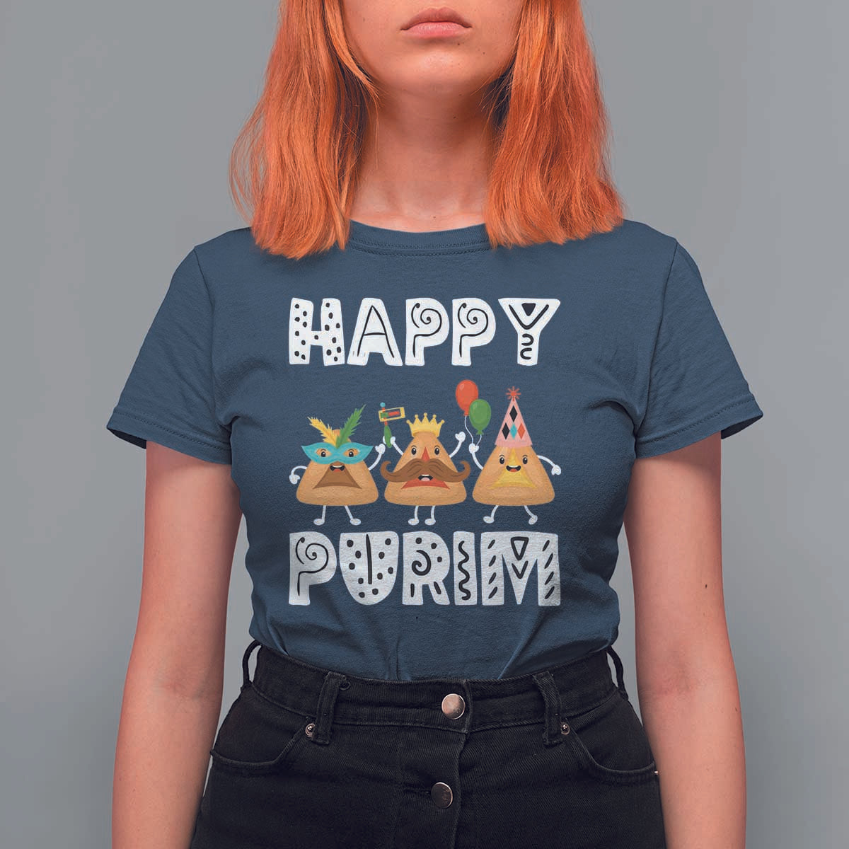 Happy Purim Funny Hamantash T Shirt For Women