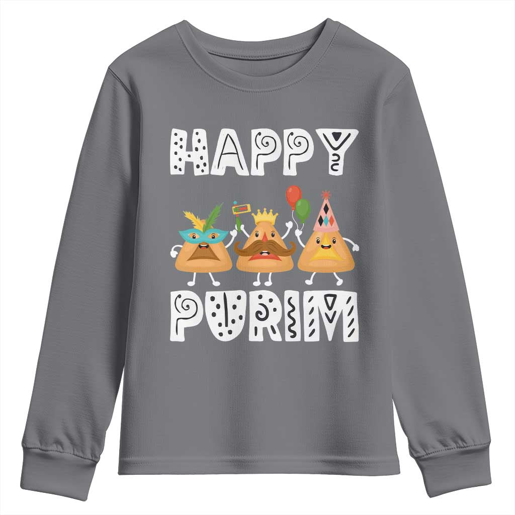 Happy Purim Funny Hamantash Youth Sweatshirt
