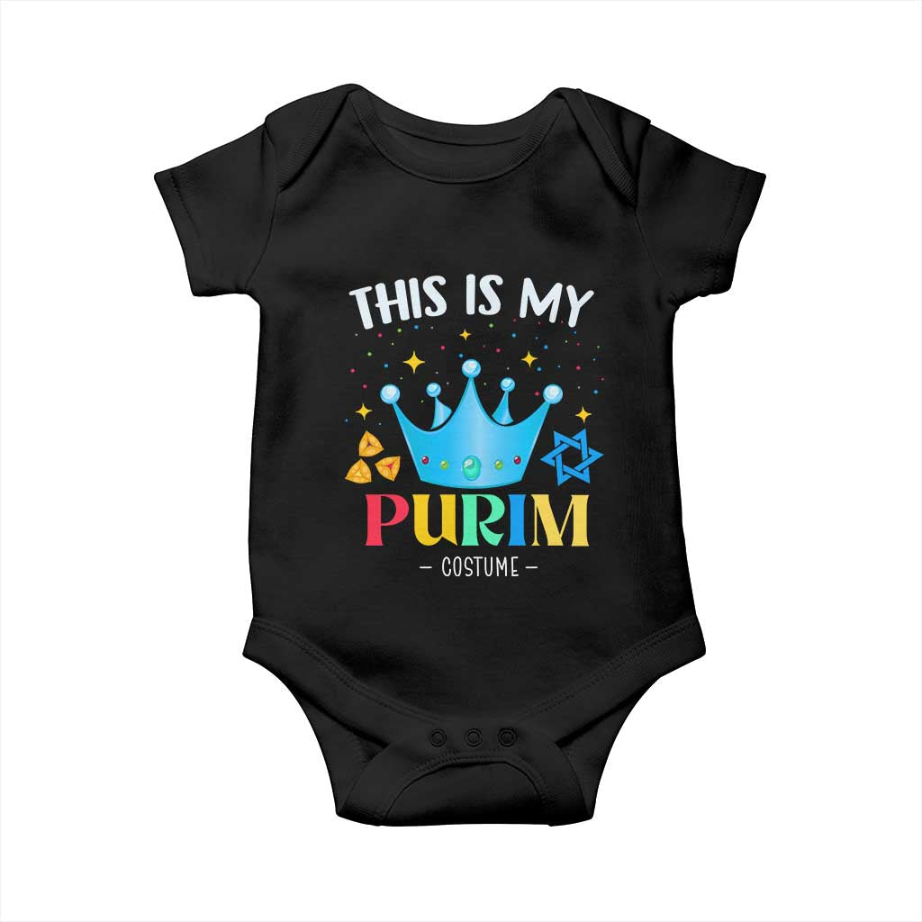 Funny Jewish This Is My Purim Costume Baby Onesie