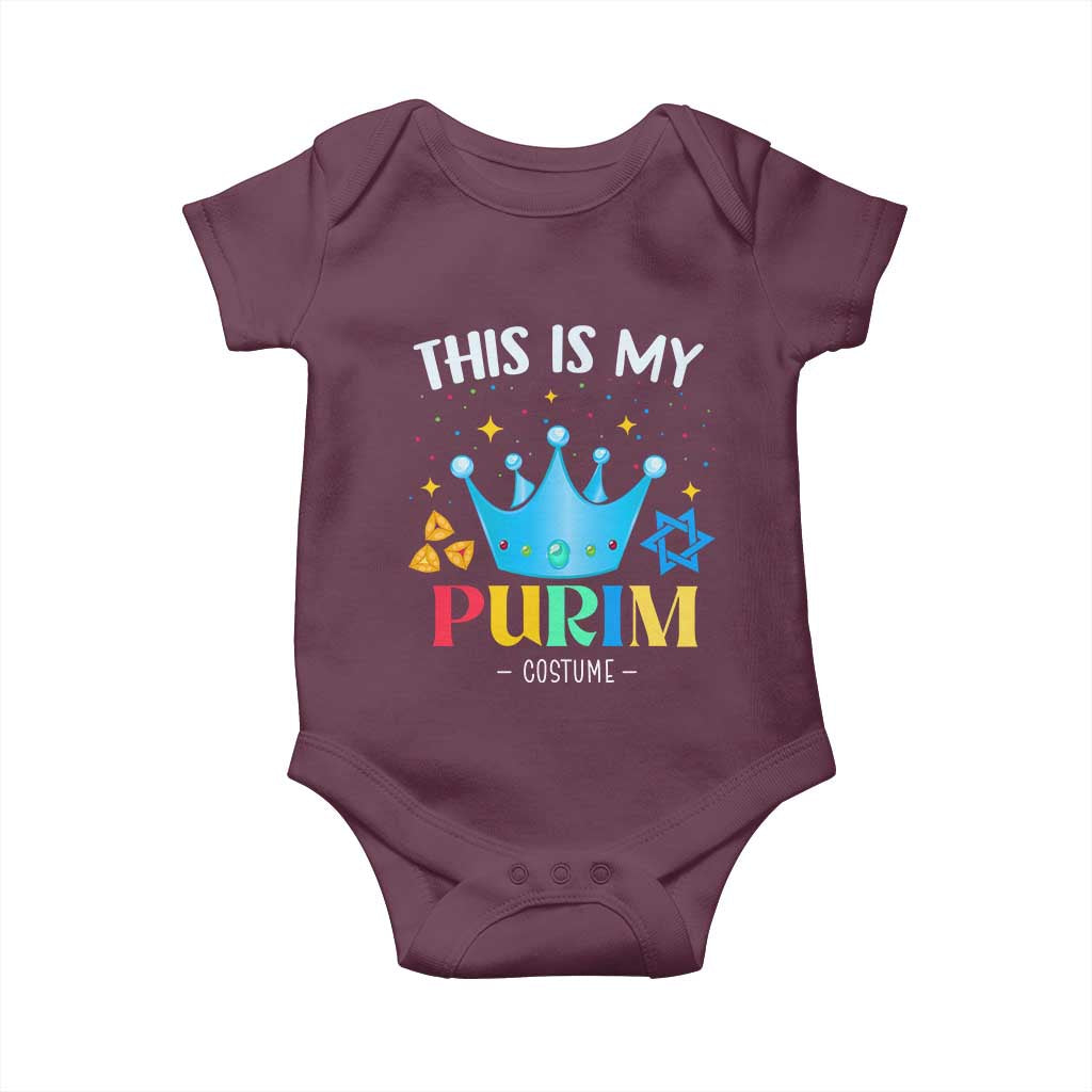 Funny Jewish This Is My Purim Costume Baby Onesie