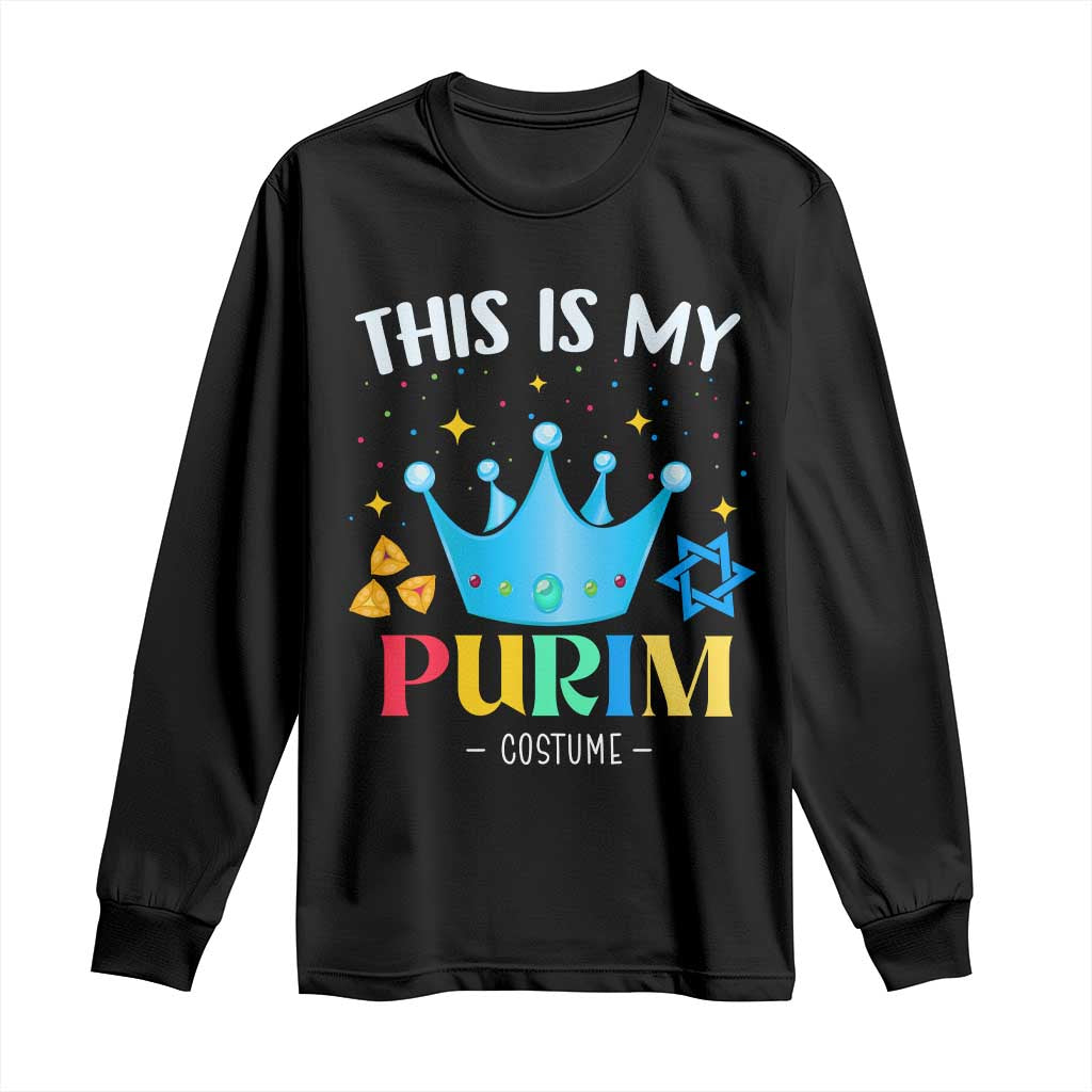Funny Jewish This Is My Purim Costume Long Sleeve Shirt