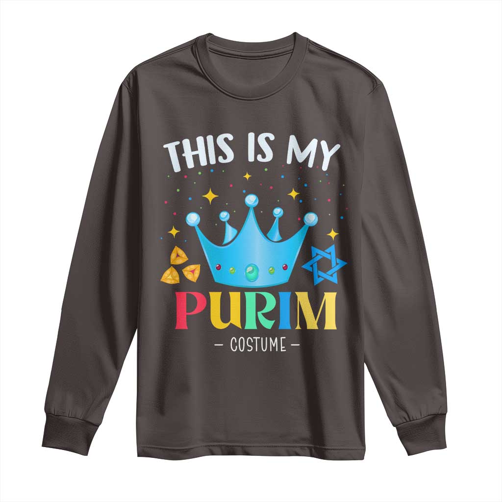 Funny Jewish This Is My Purim Costume Long Sleeve Shirt