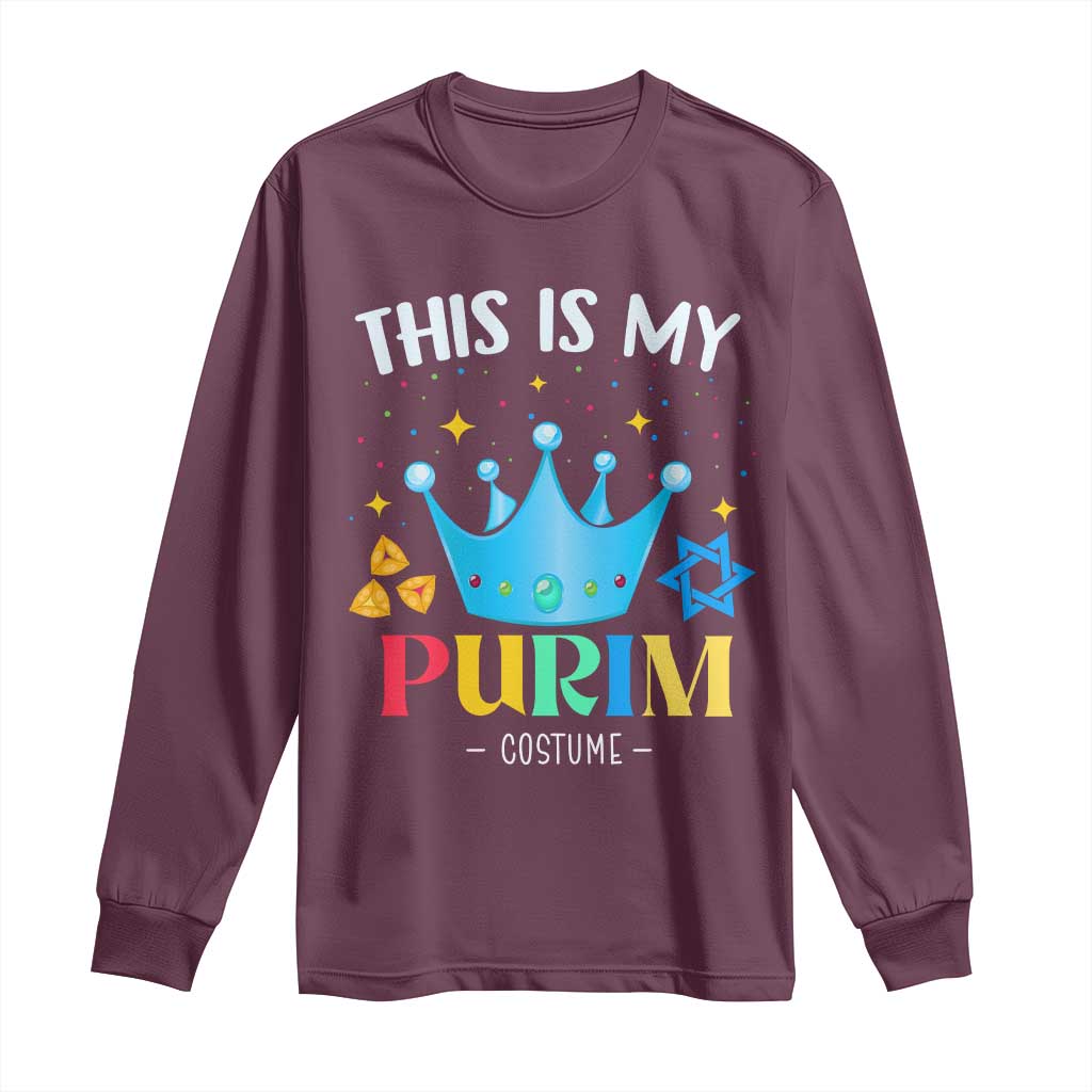 Funny Jewish This Is My Purim Costume Long Sleeve Shirt