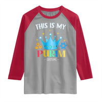 Funny Jewish This Is My Purim Costume Raglan Shirt