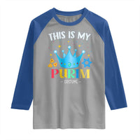 Funny Jewish This Is My Purim Costume Raglan Shirt