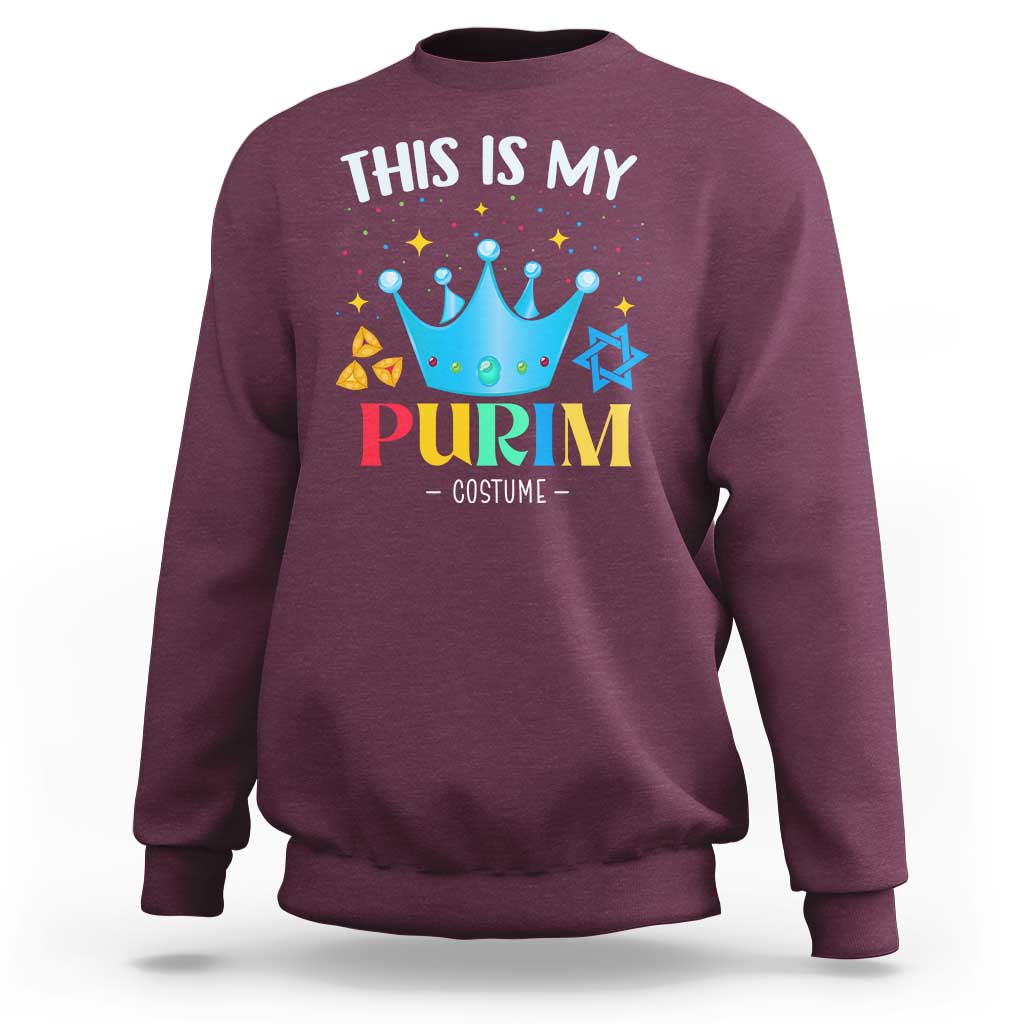 Funny Jewish This Is My Purim Costume Sweatshirt