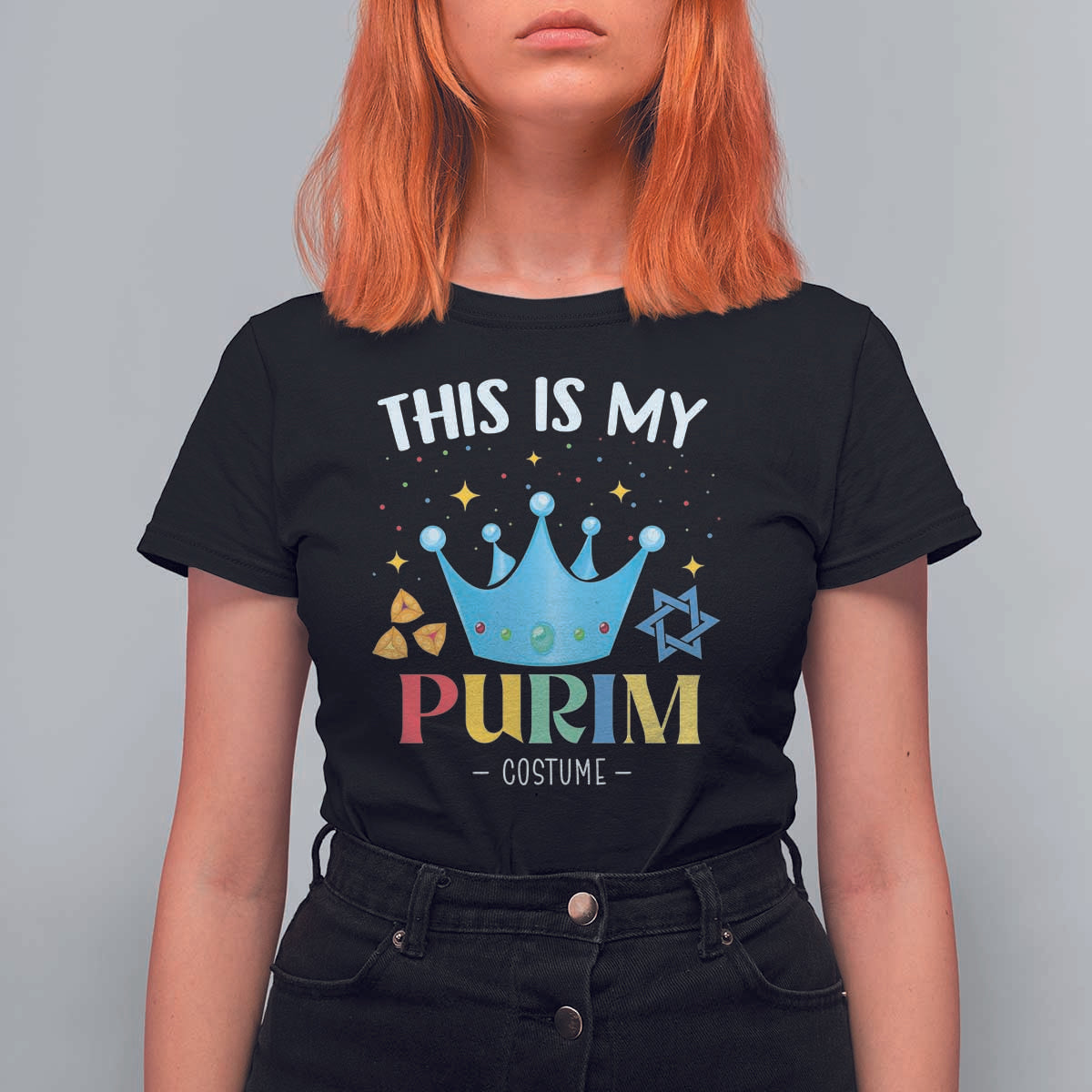 Funny Jewish This Is My Purim Costume T Shirt For Women