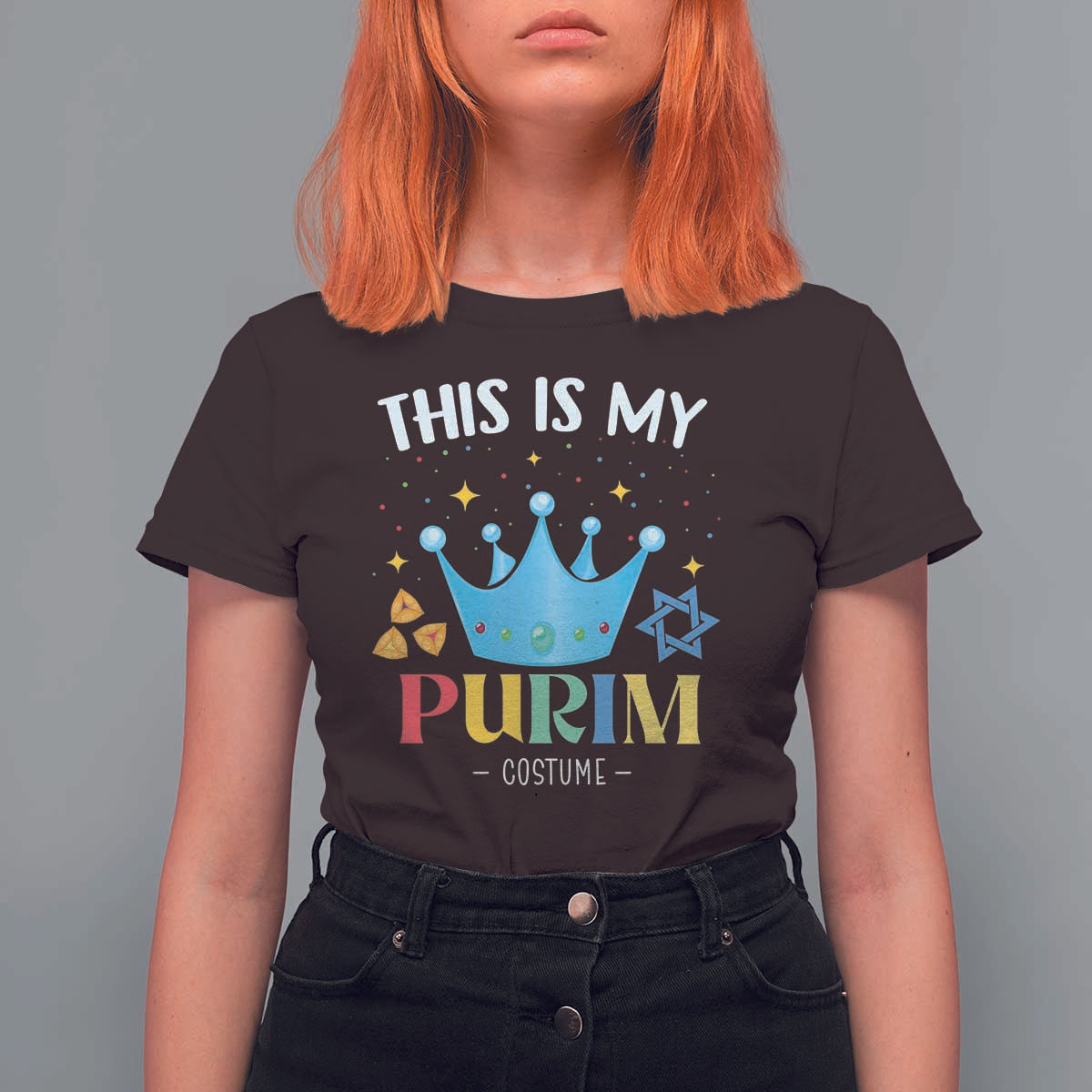 Funny Jewish This Is My Purim Costume T Shirt For Women