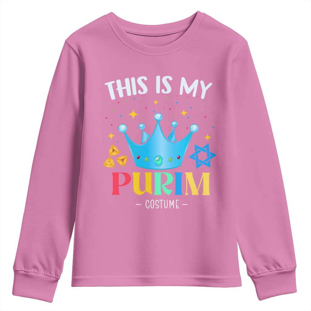 Funny Jewish This Is My Purim Costume Youth Sweatshirt