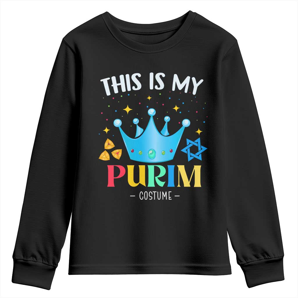 Funny Jewish This Is My Purim Costume Youth Sweatshirt