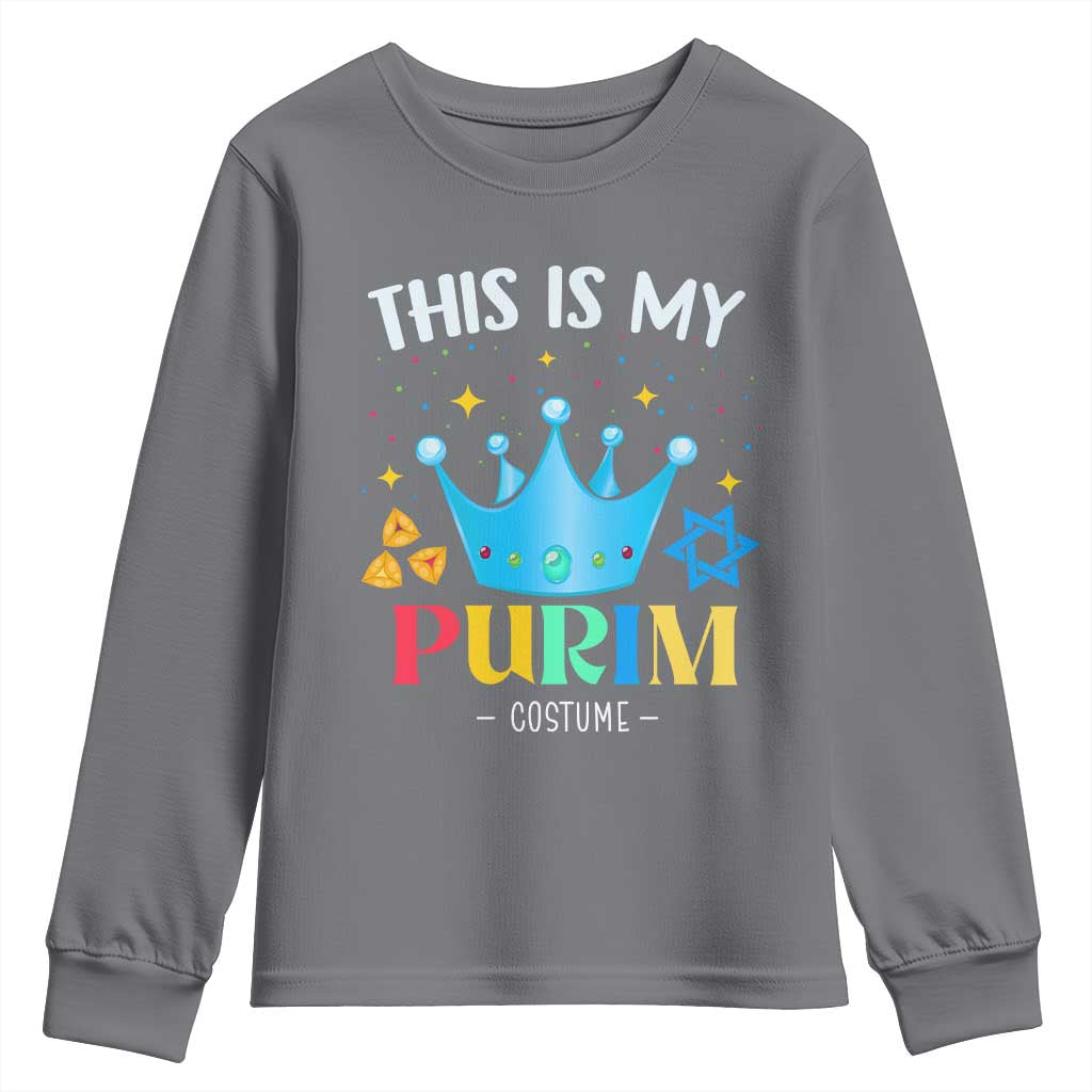 Funny Jewish This Is My Purim Costume Youth Sweatshirt