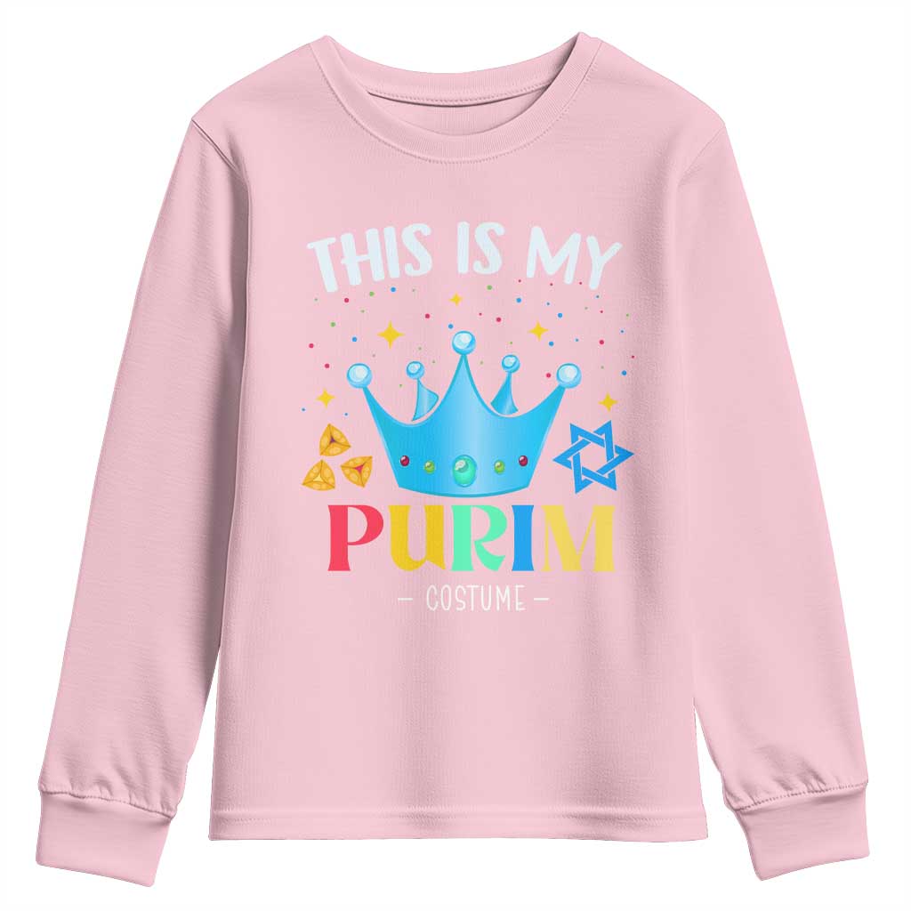 Funny Jewish This Is My Purim Costume Youth Sweatshirt