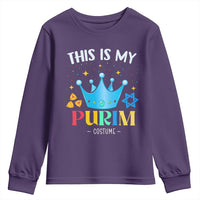 Funny Jewish This Is My Purim Costume Youth Sweatshirt