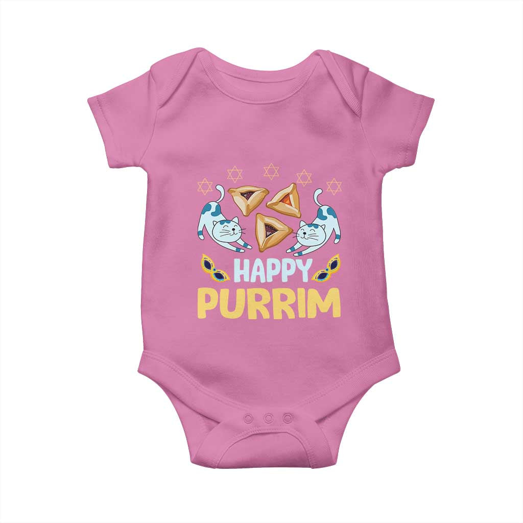 Purim Cat Baby Onesie Happy Purrim Hamantash Jewish Star of David