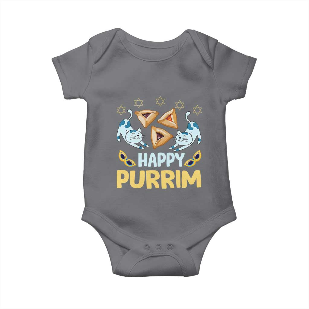 Purim Cat Baby Onesie Happy Purrim Hamantash Jewish Star of David