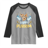 Purim Cat Raglan Shirt Happy Purrim Hamantash Jewish Star of David