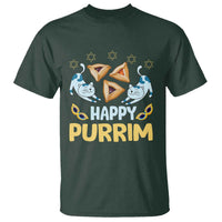 Purim Cat T Shirt Happy Purrim Hamantash Jewish Star of David