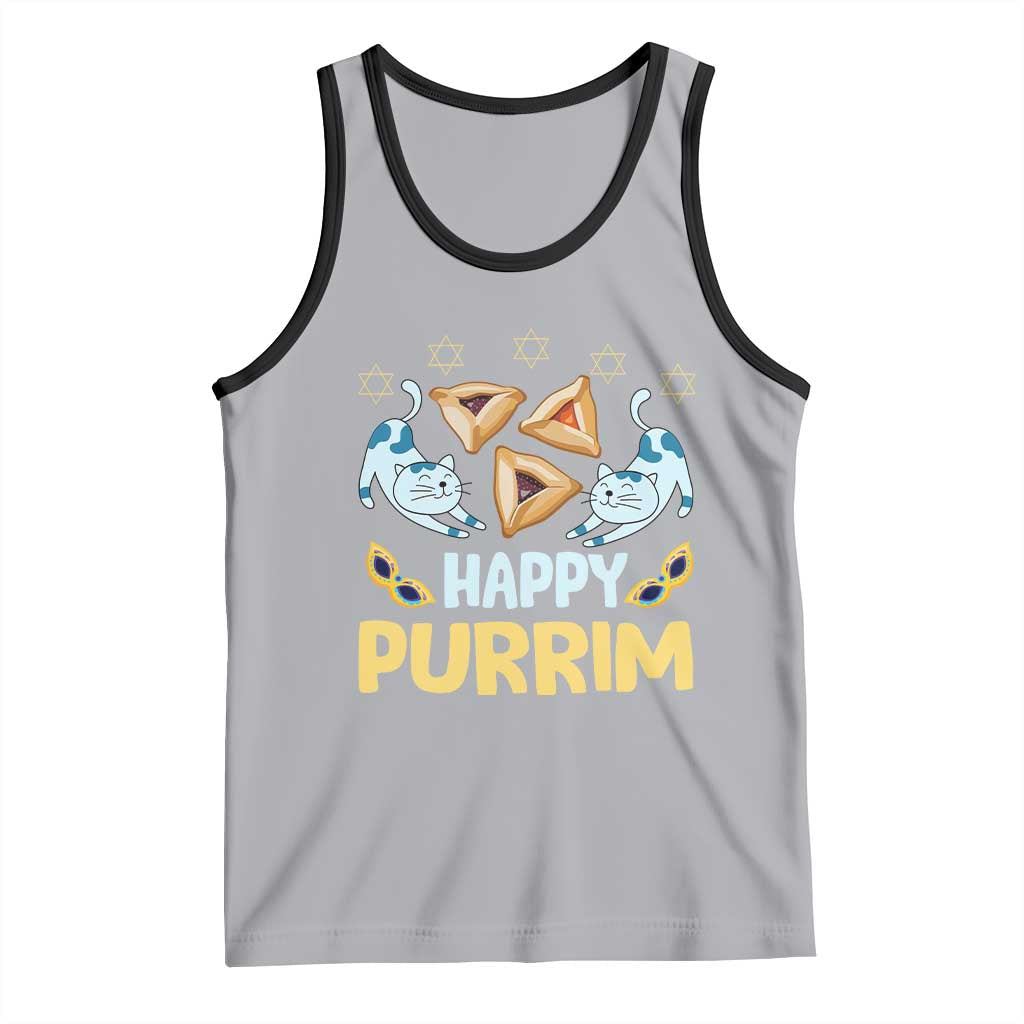 Purim Cat Tank Top Happy Purrim Hamantash Jewish Star of David