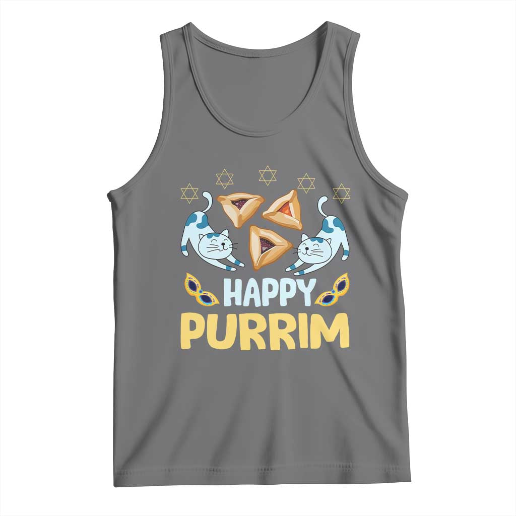Purim Cat Tank Top Happy Purrim Hamantash Jewish Star of David