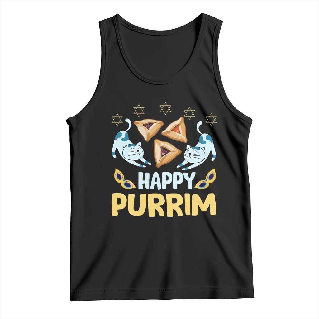 Purim Cat Tank Top Happy Purrim Hamantash Jewish Star of David