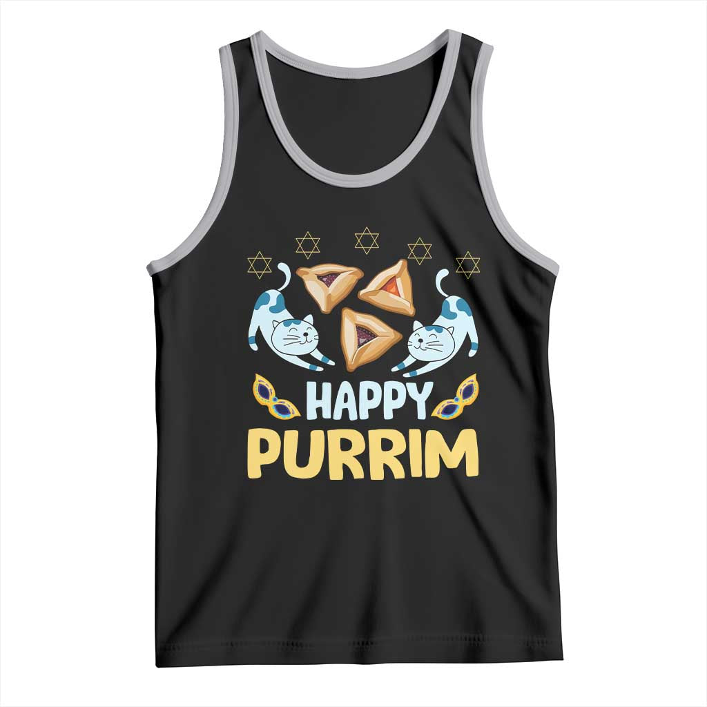Purim Cat Tank Top Happy Purrim Hamantash Jewish Star of David