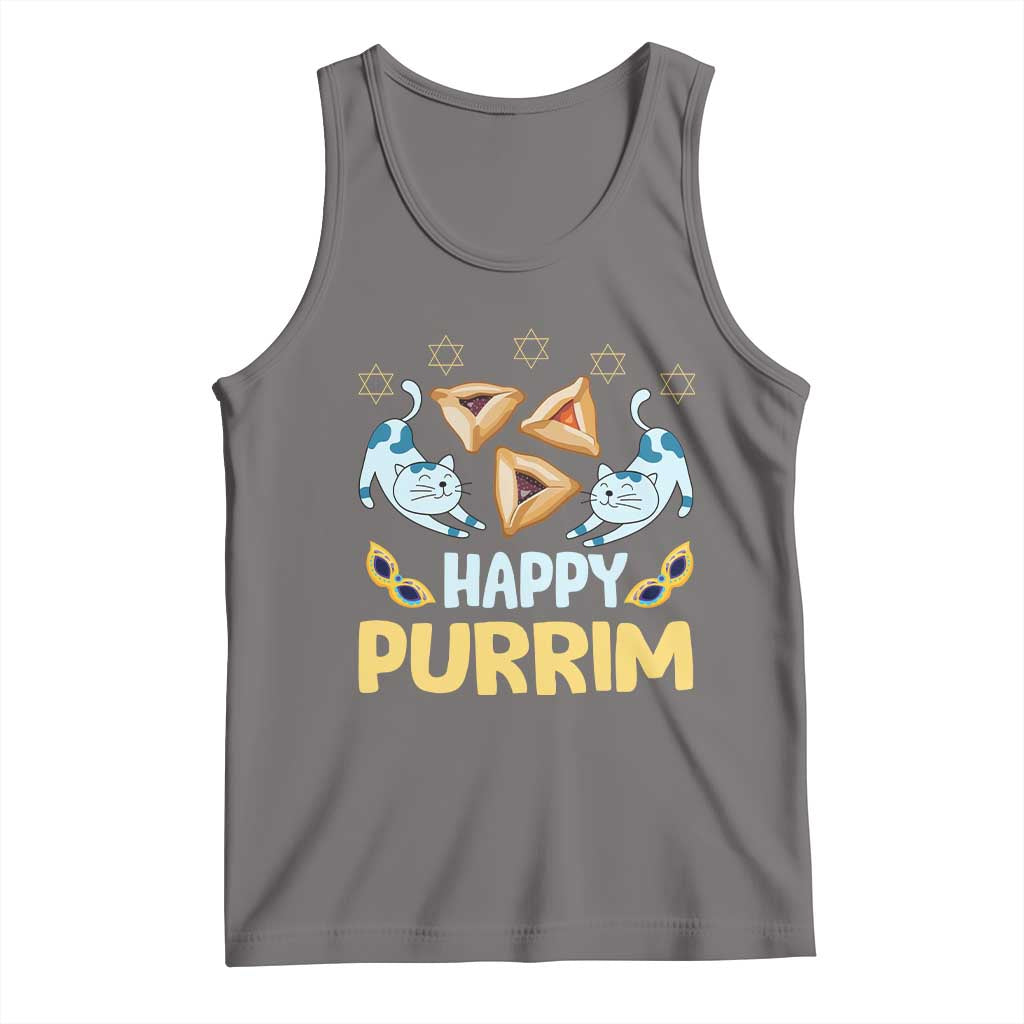 Purim Cat Tank Top Happy Purrim Hamantash Jewish Star of David