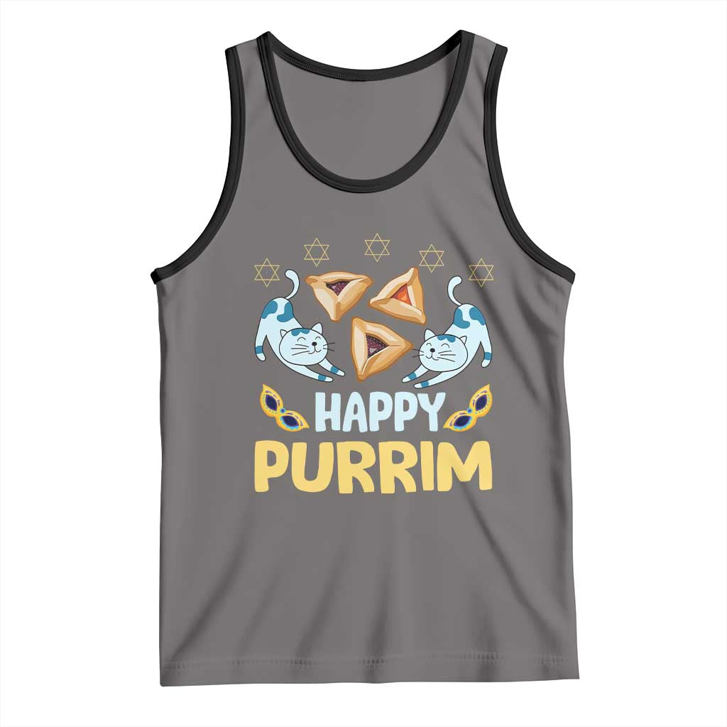 Purim Cat Tank Top Happy Purrim Hamantash Jewish Star of David