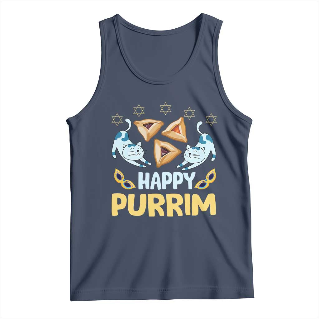 Purim Cat Tank Top Happy Purrim Hamantash Jewish Star of David