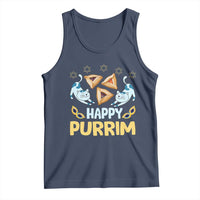 Purim Cat Tank Top Happy Purrim Hamantash Jewish Star of David