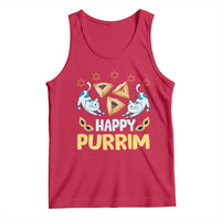 Purim Cat Tank Top Happy Purrim Hamantash Jewish Star of David